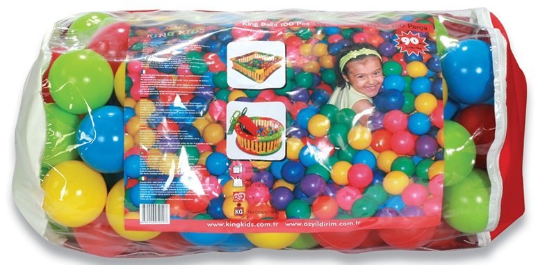 Bolsa bolas colores 100 unidades