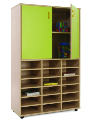 Mueble medio casillero con puertas altas