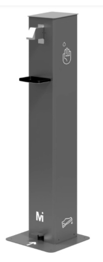 Dispensador de gel desinfectante a pedal - 5 L.