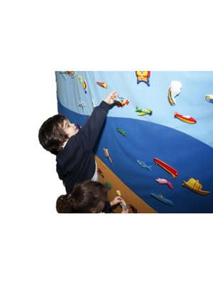 Tapiz mural, tierra, mar y aire 183 x 122 cm.