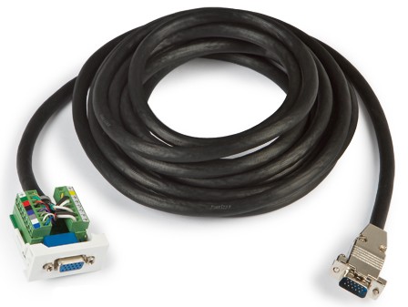 Conector VGA hembra + cable VGA