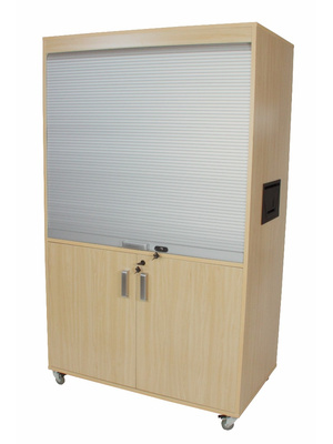 Mueble alto con persiana de TV y video