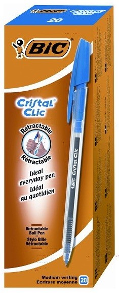 Bolígrafo bic cristal clic