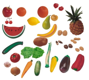 Surtido frutas, verduras y frutos secos