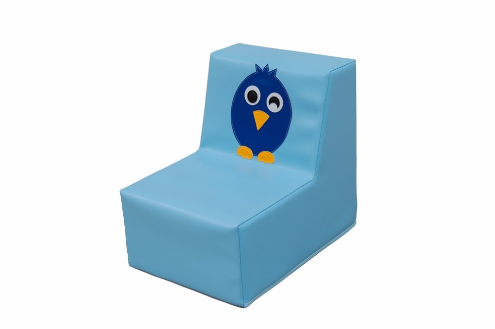 Sillón individual pájaro azul